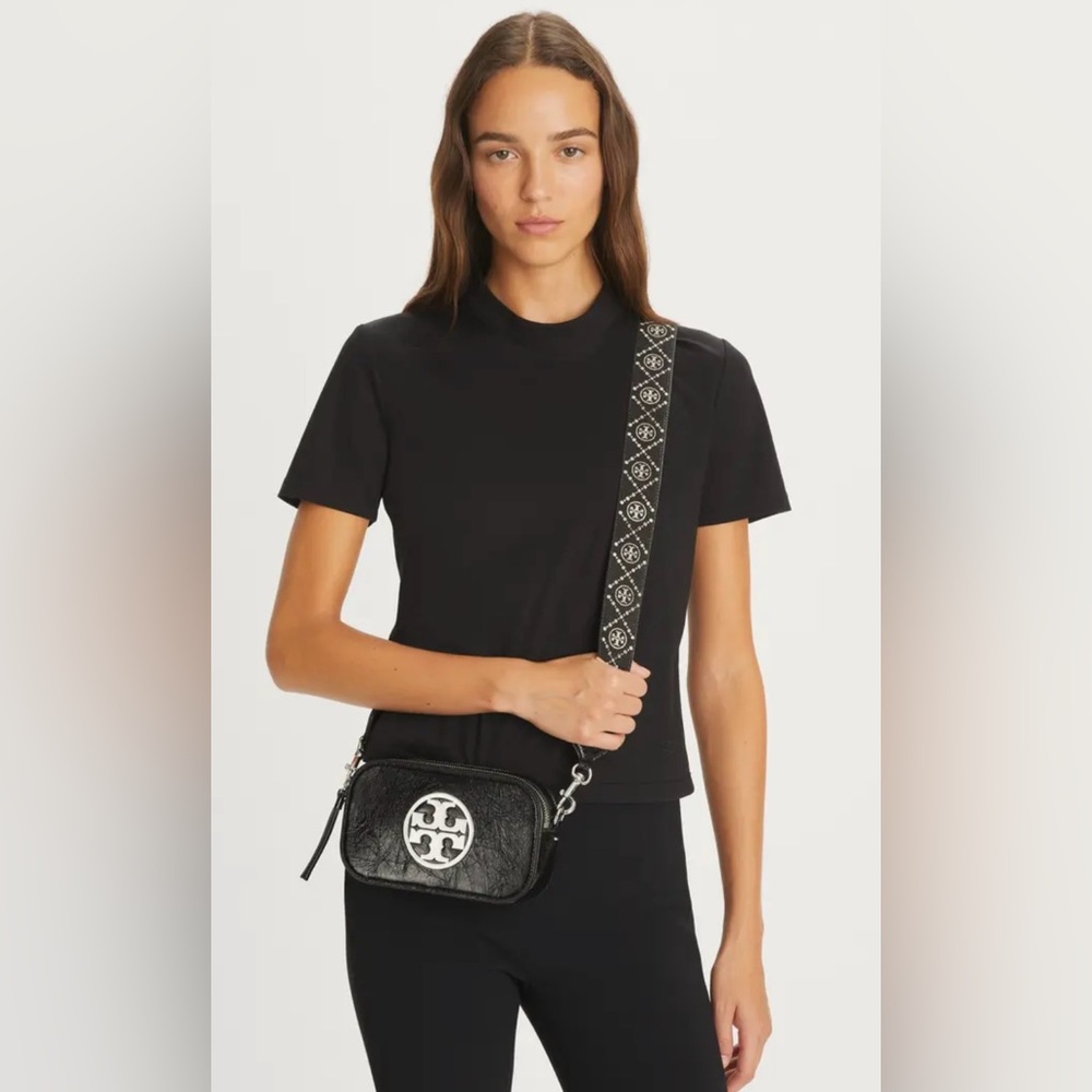 Tory Burch Black Fitted Crossbody Bag